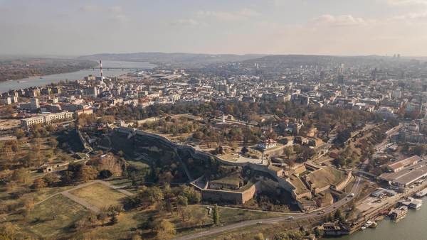 Kalemegdanska tvrđava i panoramski pogled na bastione